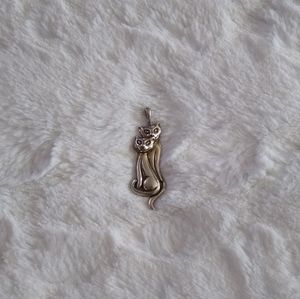 Vintage Sterling Silver Kabana Kittens Cats Pendant